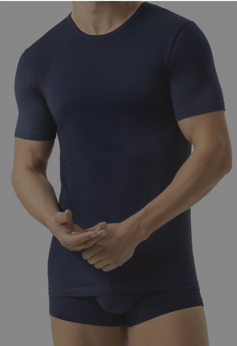 Mey T-shirt dry cotton ronde hals blauw