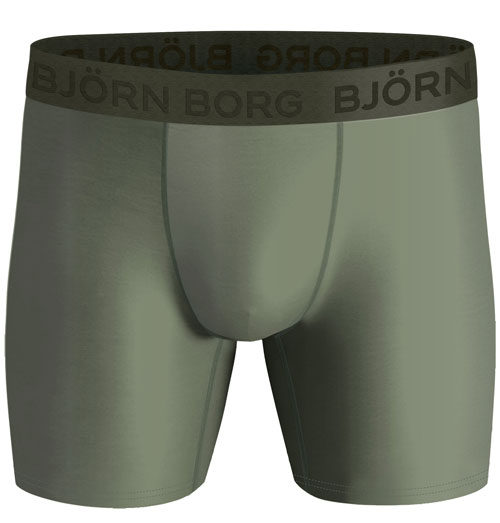 Bjorn Borg performance boxershorts 3-pack groen voorkant