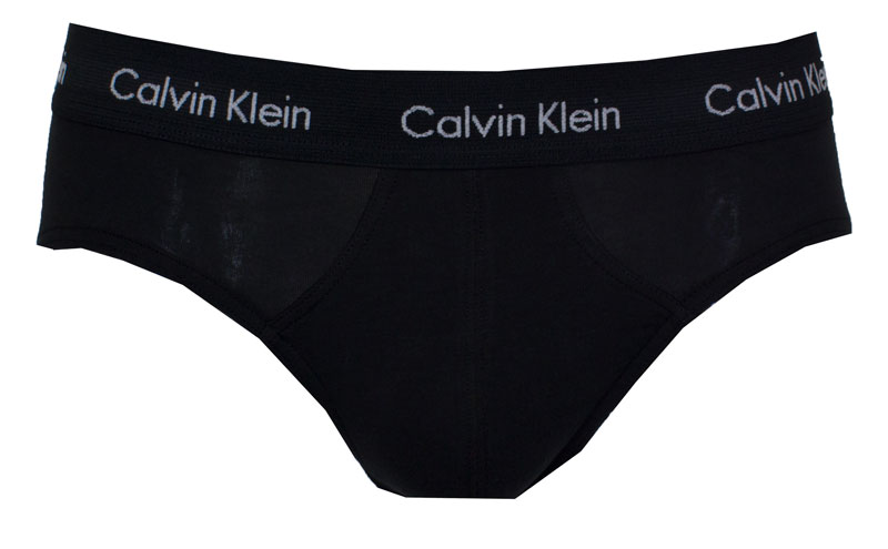 Calvin Klein slips cotton stretch 3-pack logo zwart