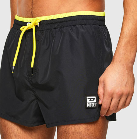 Diesel kort model zwemshort Reef zwart zijkant