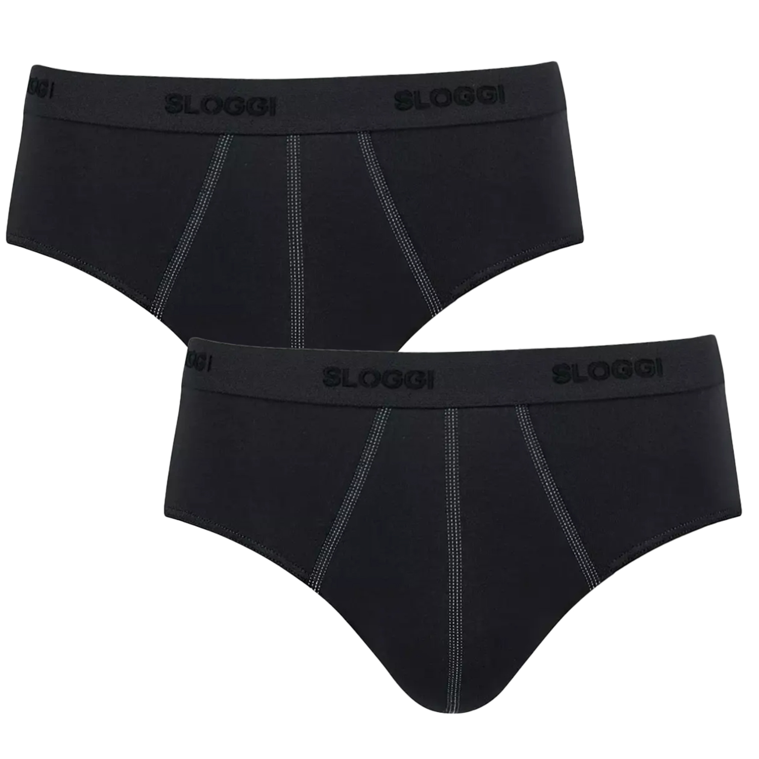 Sloggi midi slip 24/7 zwart 2-pack