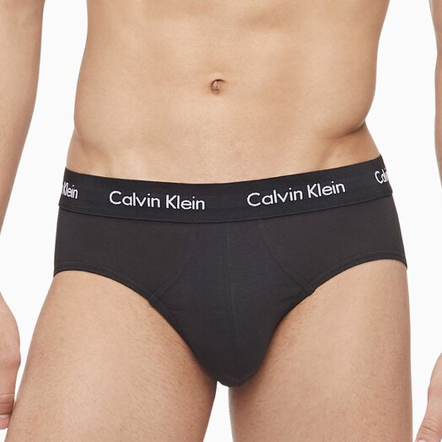 Calvin Klein Slips cotton stretch 3-pack zwart