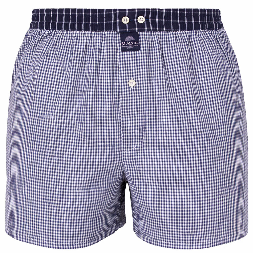 Mc Alson Boxer Gingham navy blue