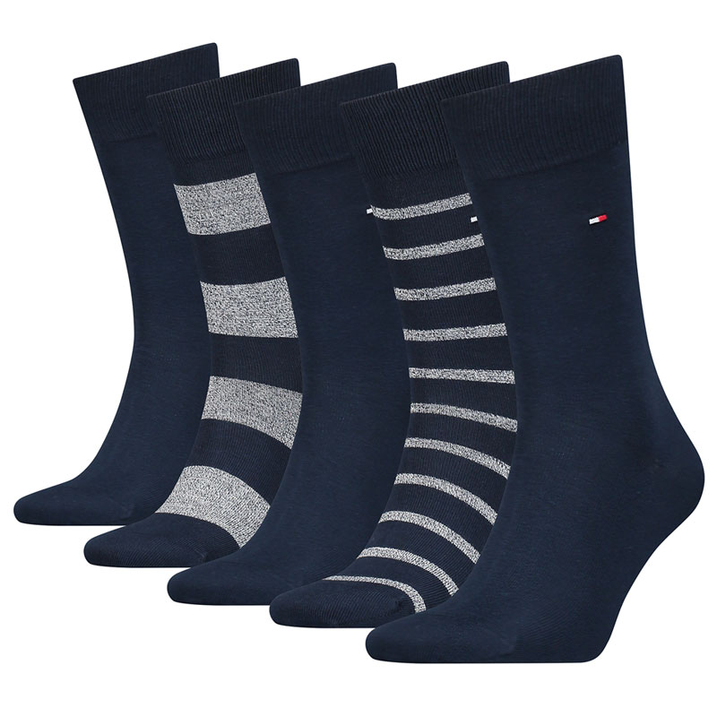 Tommy Hilfiger sokken giftbox 5-pack blauw