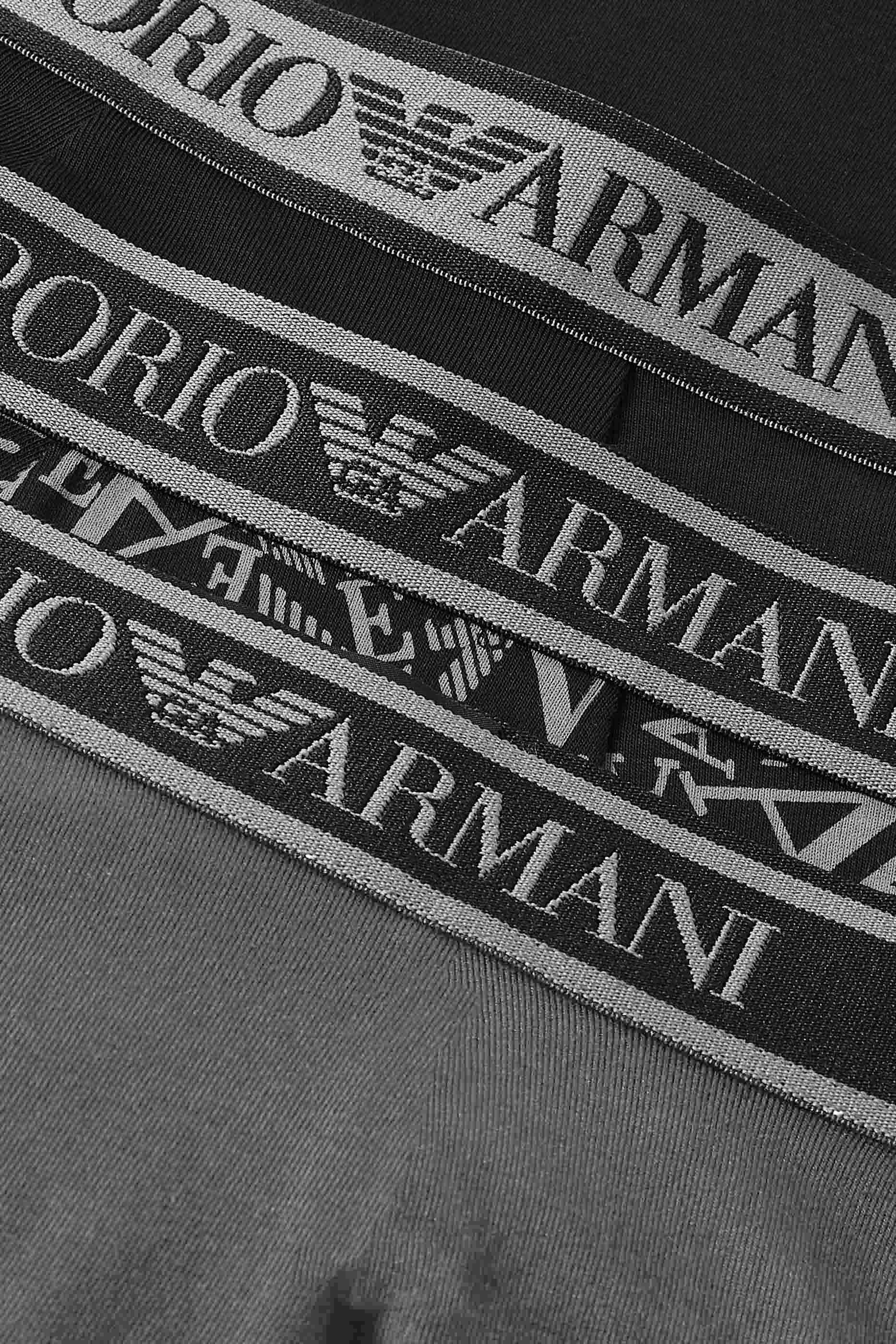 Armani Heren Slips – 3-pack met Logo zwart - grijs 