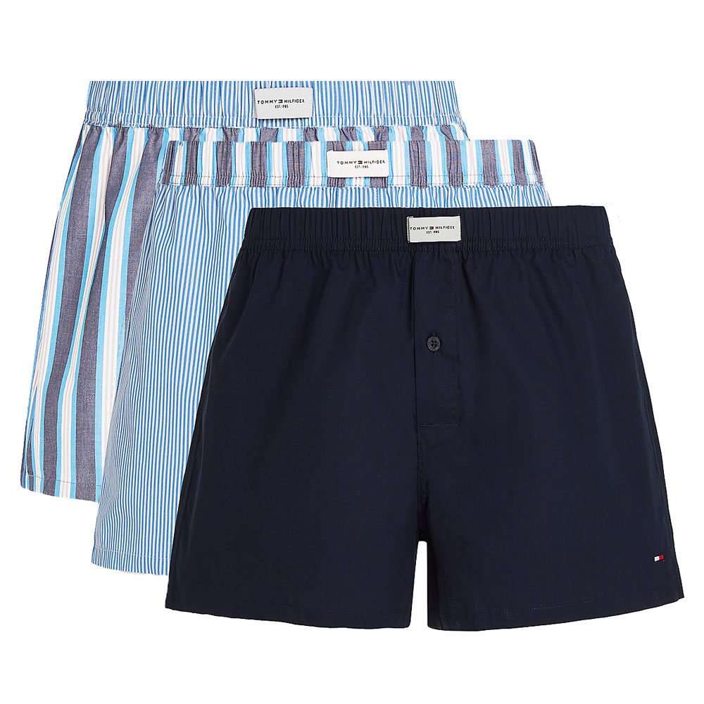 Tommy Hilfiger Woven boxer 3-pack blauw