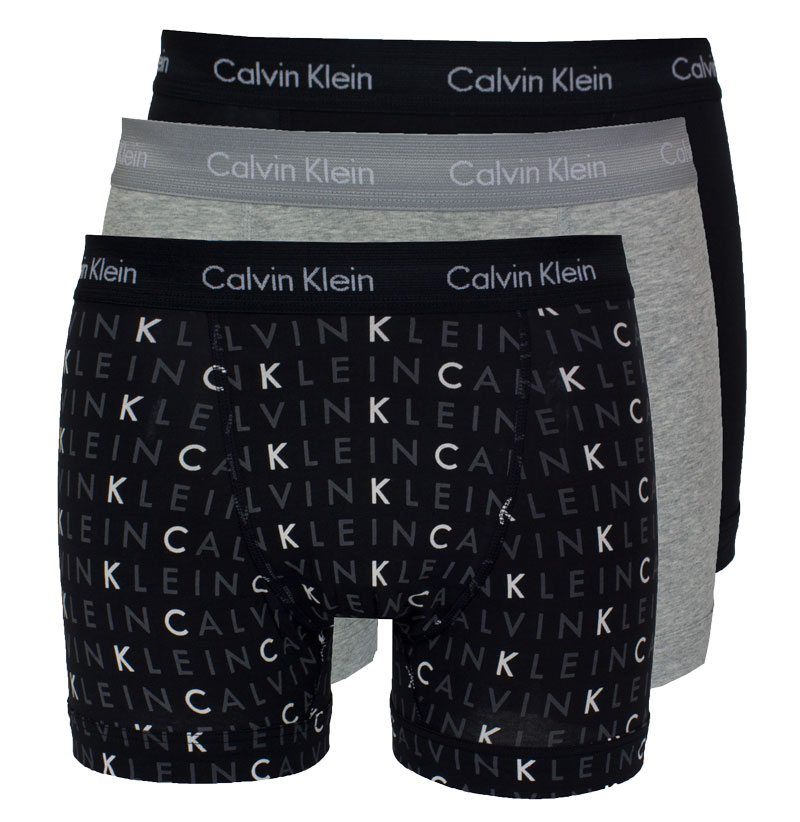 Calvin Klein boxershorts 3-pack grijs-zwart