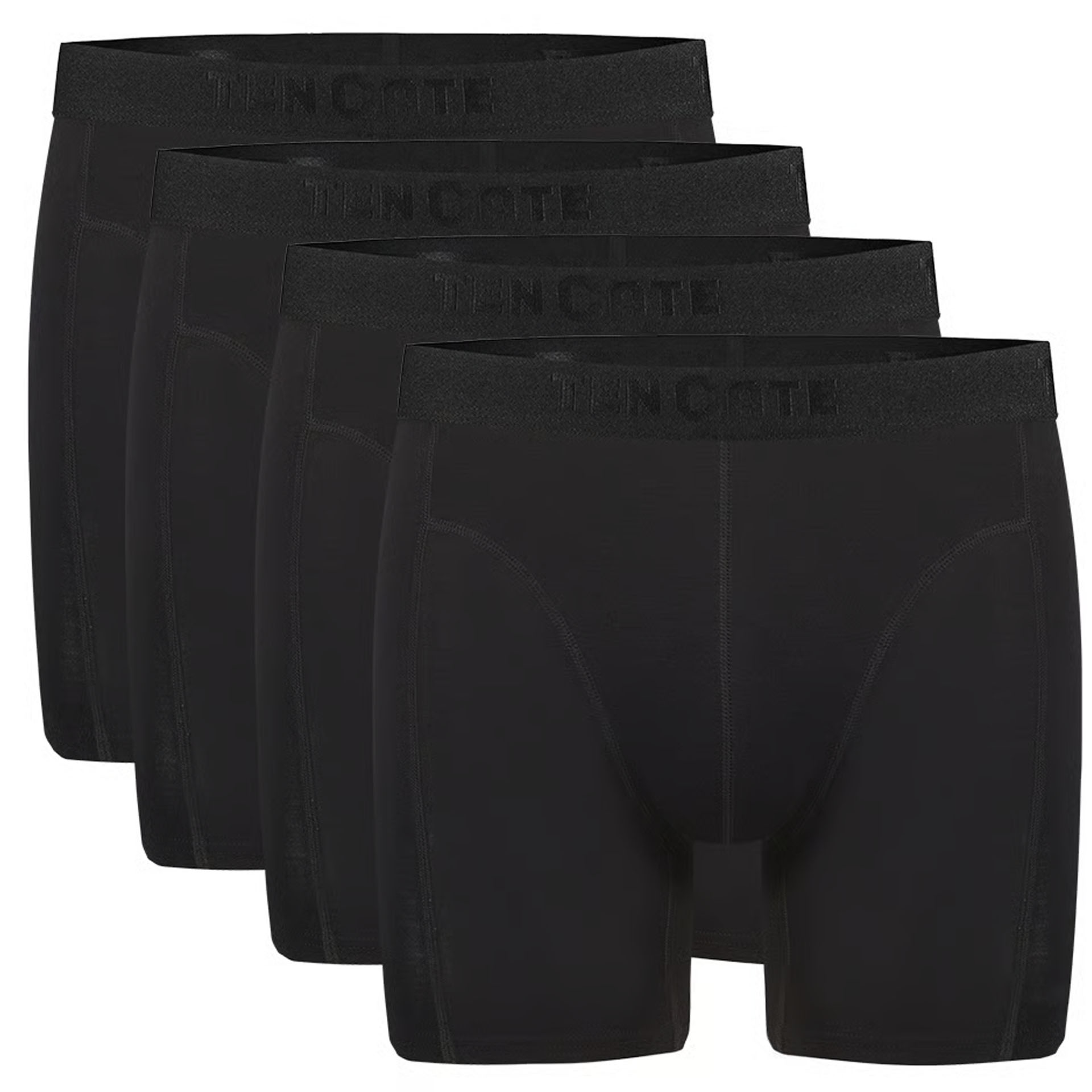 Ten Cate Bamboo boxershorts 4-pack extra lang zwart