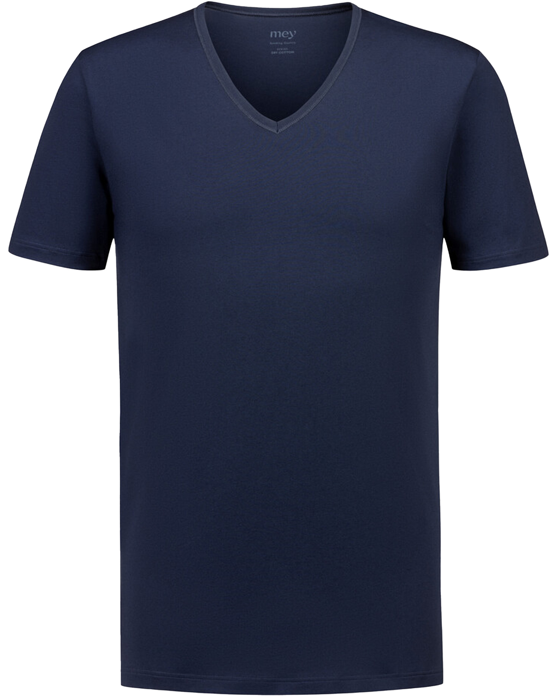 Mey dry cotton T-shirt V-hals blauw