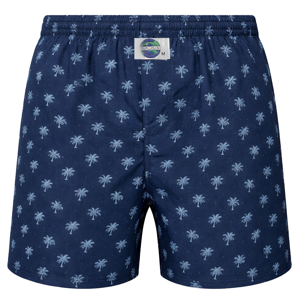 Deal Boxer donkerblauw met Palm printje