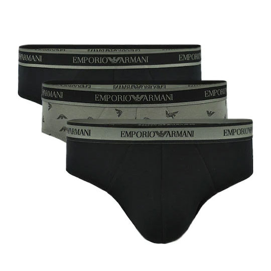 Armani slips zwart-groen 3-pack