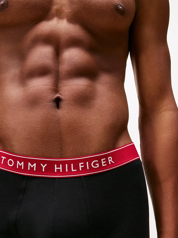 Tommy Hilfiger boxers - trunks  5-pack zwart met gekleurde band