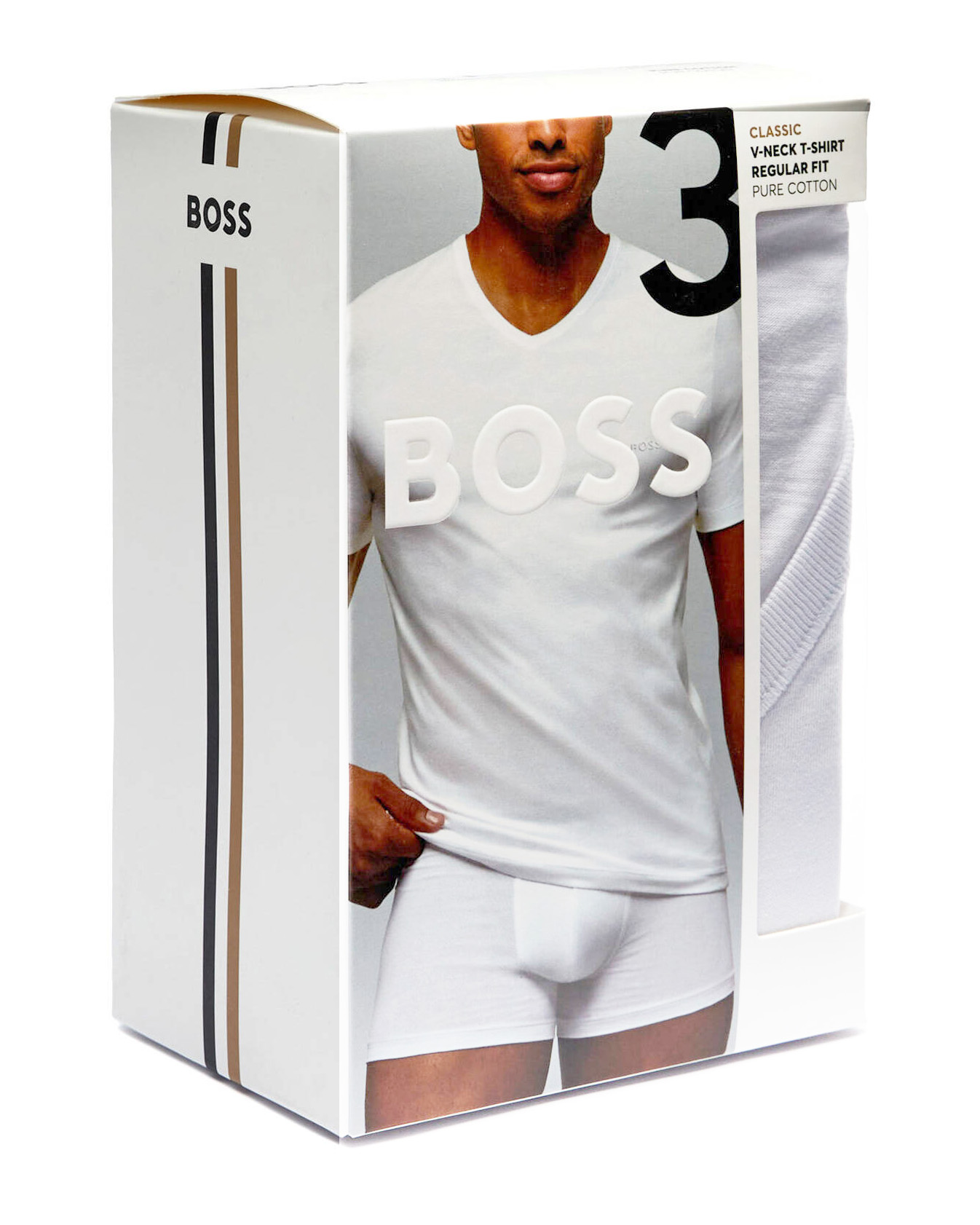 Boss T-shirts V-hals Classic 3-pack wit