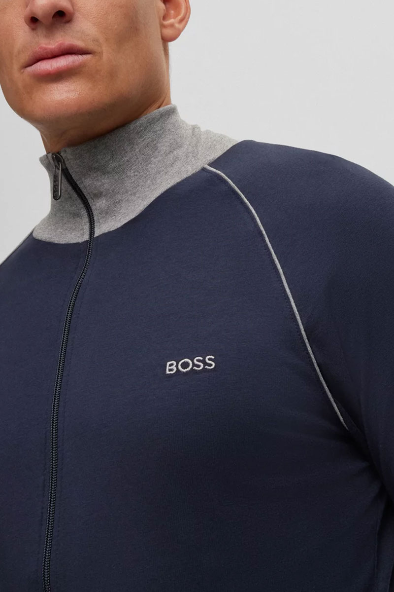 Hugo Boss Mix-Match Jacket met rits blauw