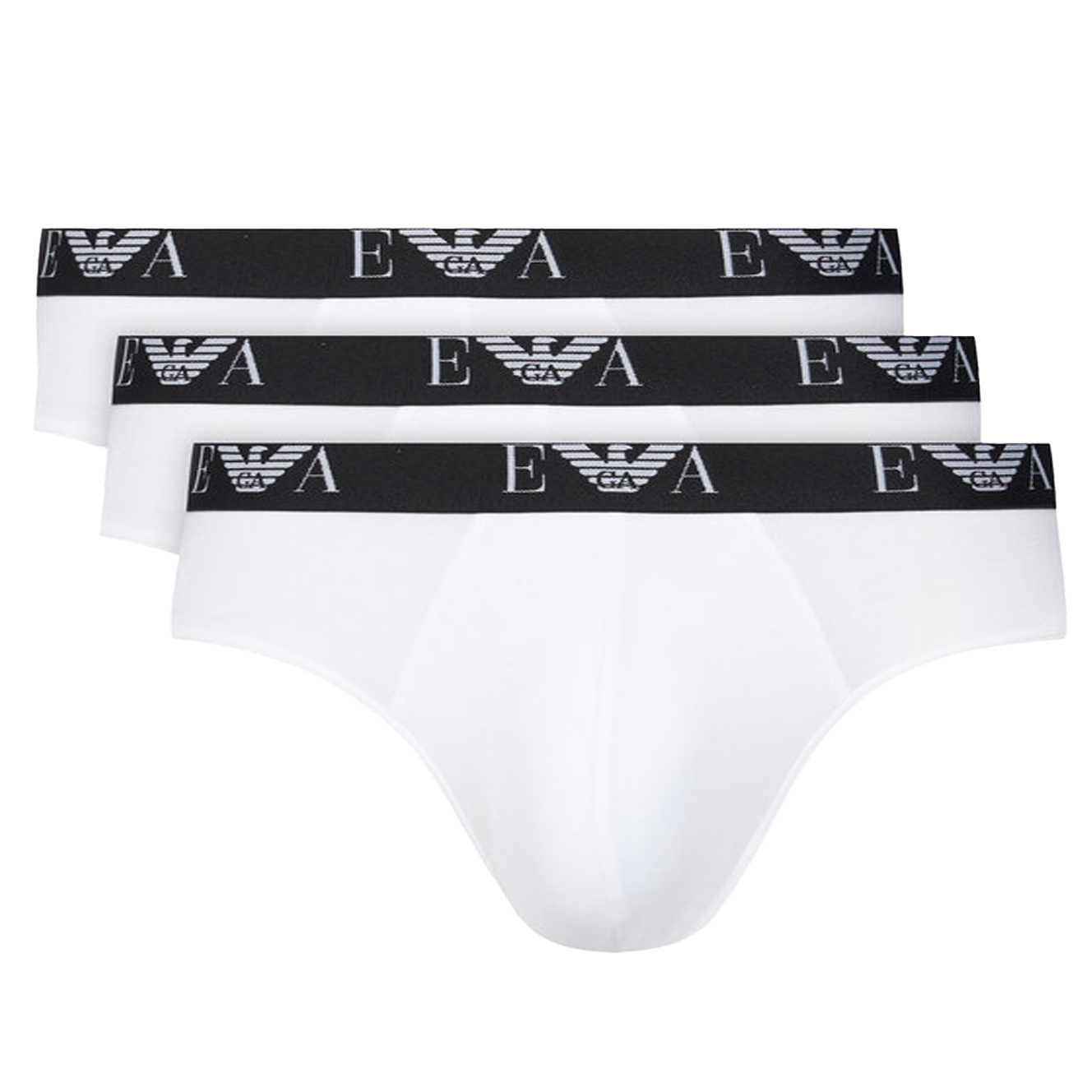 Armani slips EA logo band 3-pack wit