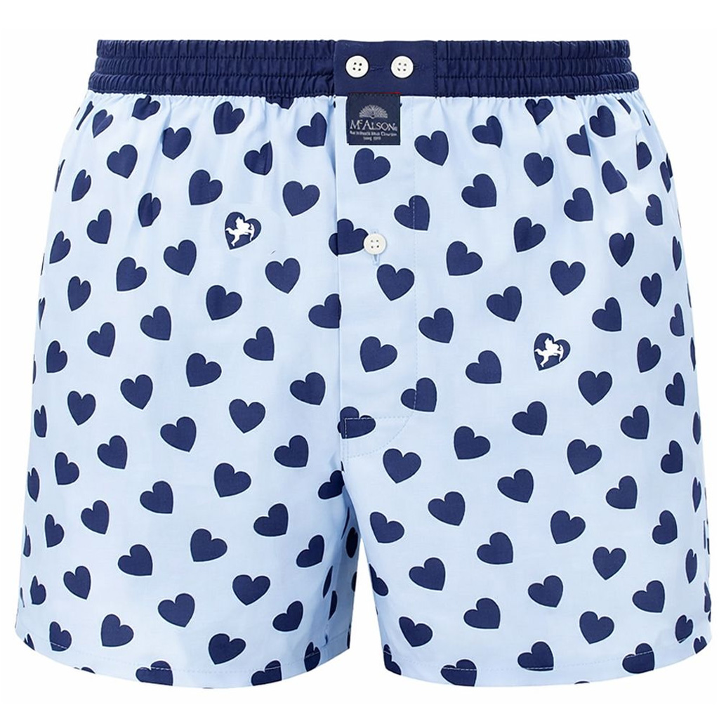 McAlson Boxer Passion hearts blue