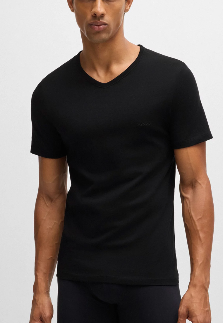 Boss T-shirts V-hals 6-pack zwart