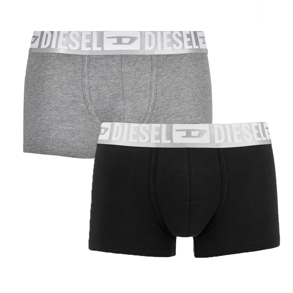 Diesel Boxershorts damien 2-pack grijs-zwart