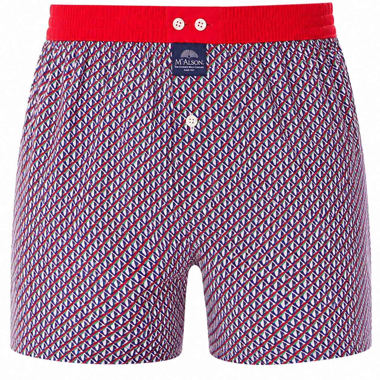 Mc Alson boxer retro print blauw/rood