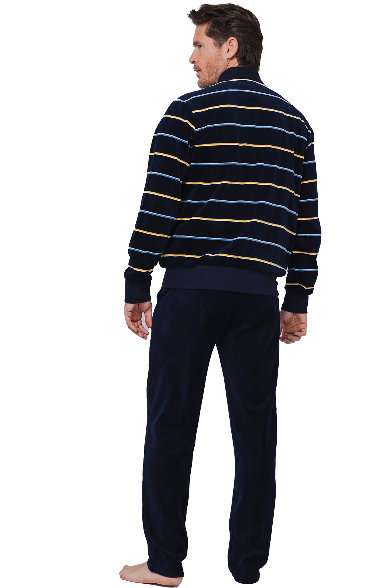 Pastunette Huispak met rits blauw velours