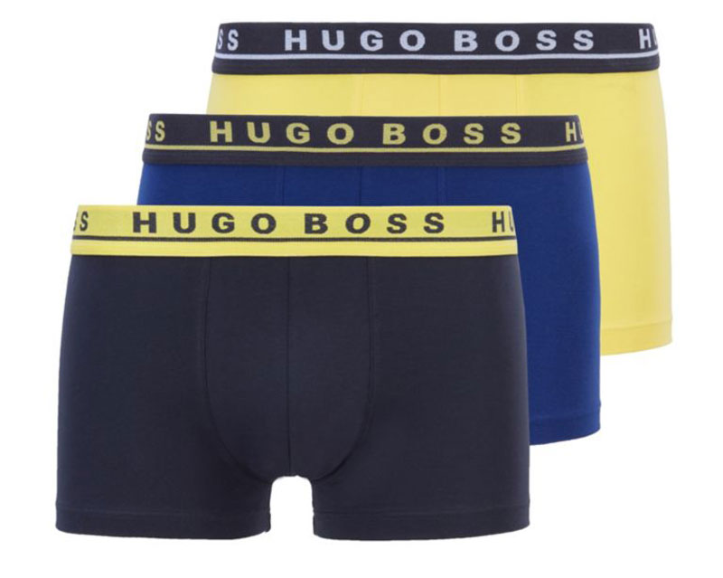 Hugo Boss boxershorts geel-blauw 3-pack