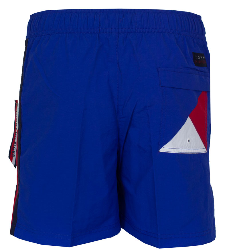 Tommy Hilfiger Zwemshort TH met logo band blue achterkant