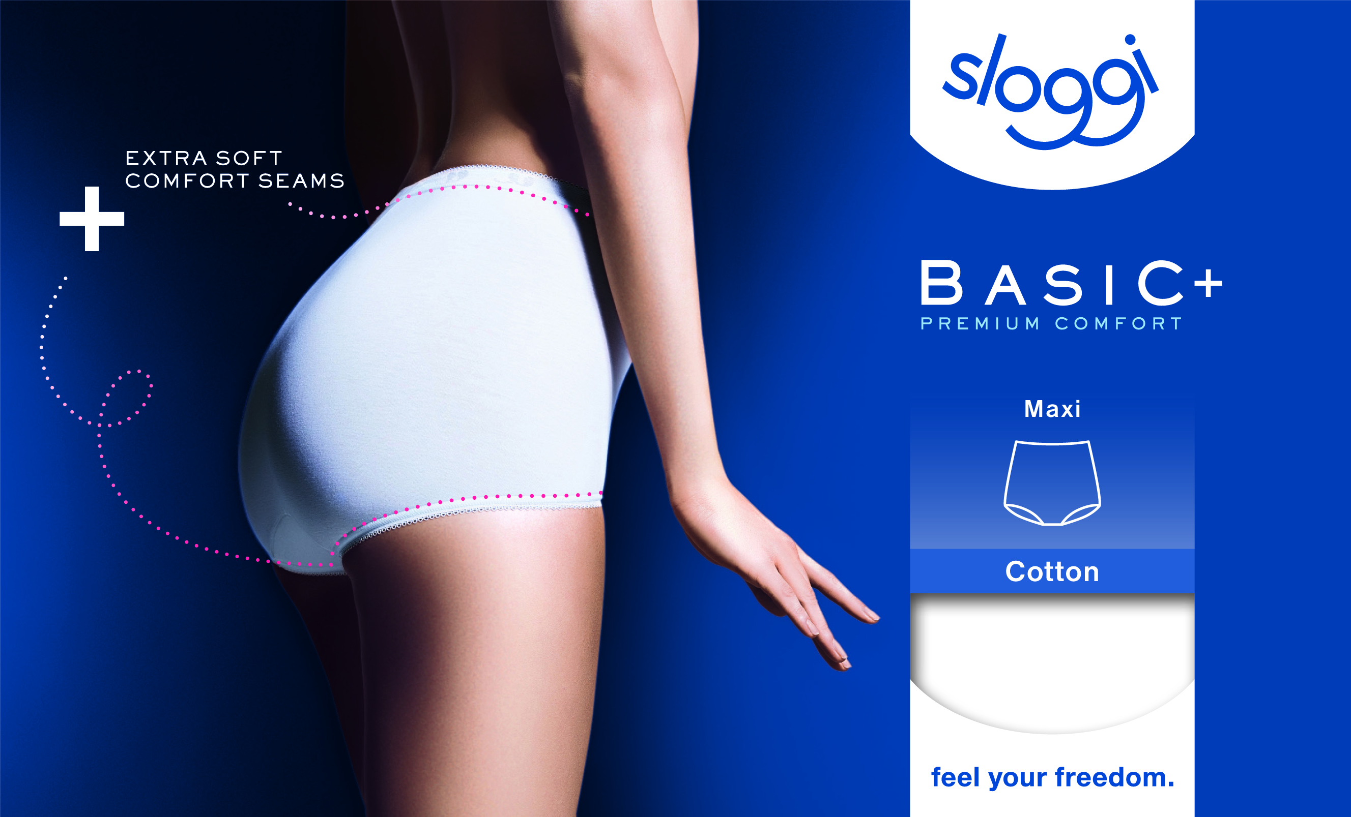 Sloggi Basic+ Maxi slip zwart actie pack = 3+1