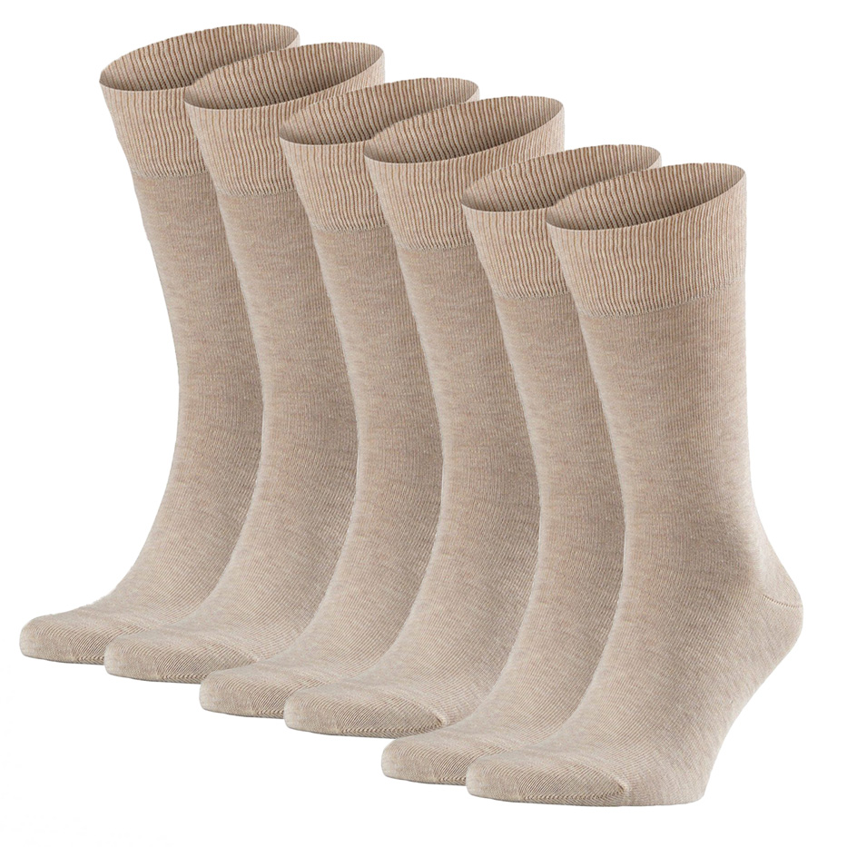 FALKE Happy heren sokken 6-paar beige