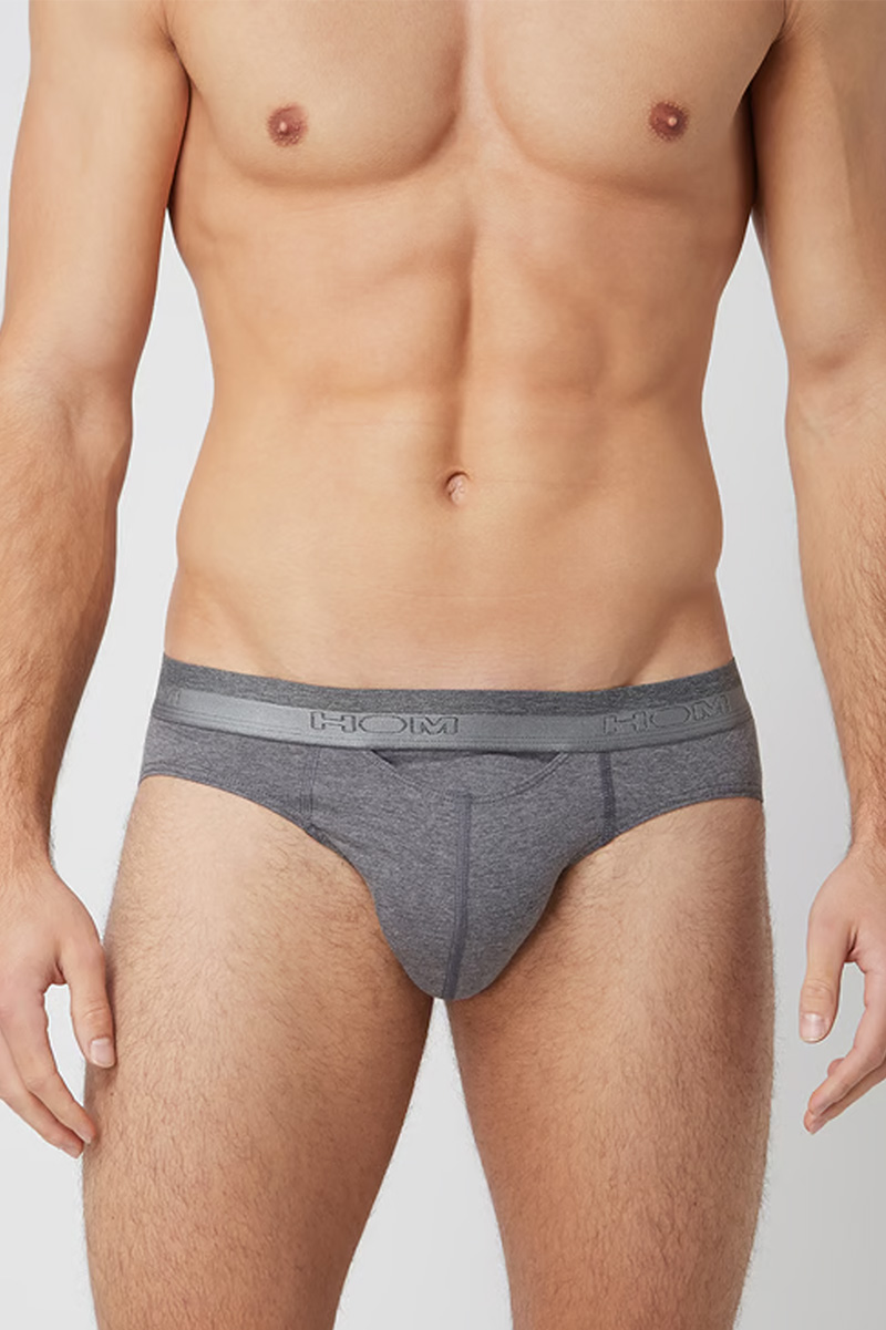 Hom Ho1 mini slip met horizontale gulp grijs mêlee