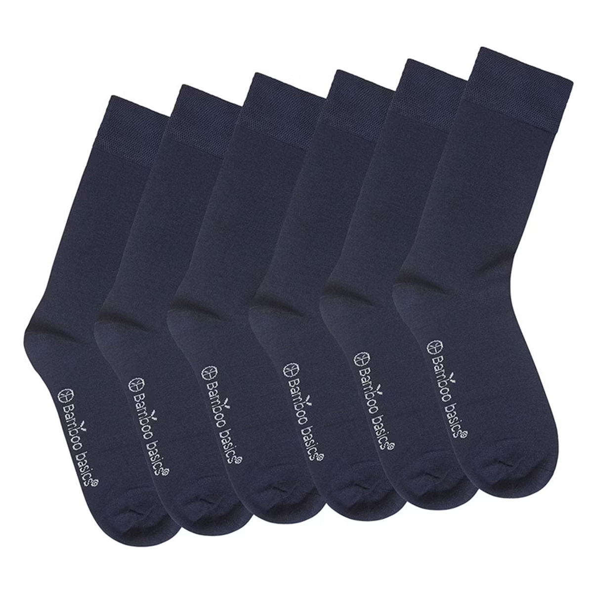 Bamboo basics sokken Beau 6-paar blauw