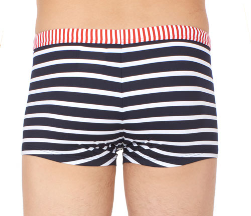 Hom zwemboxer Moussaillon blauw achterkant