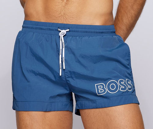 Hugo Boss Mooneye zwemshort blauw voorkant