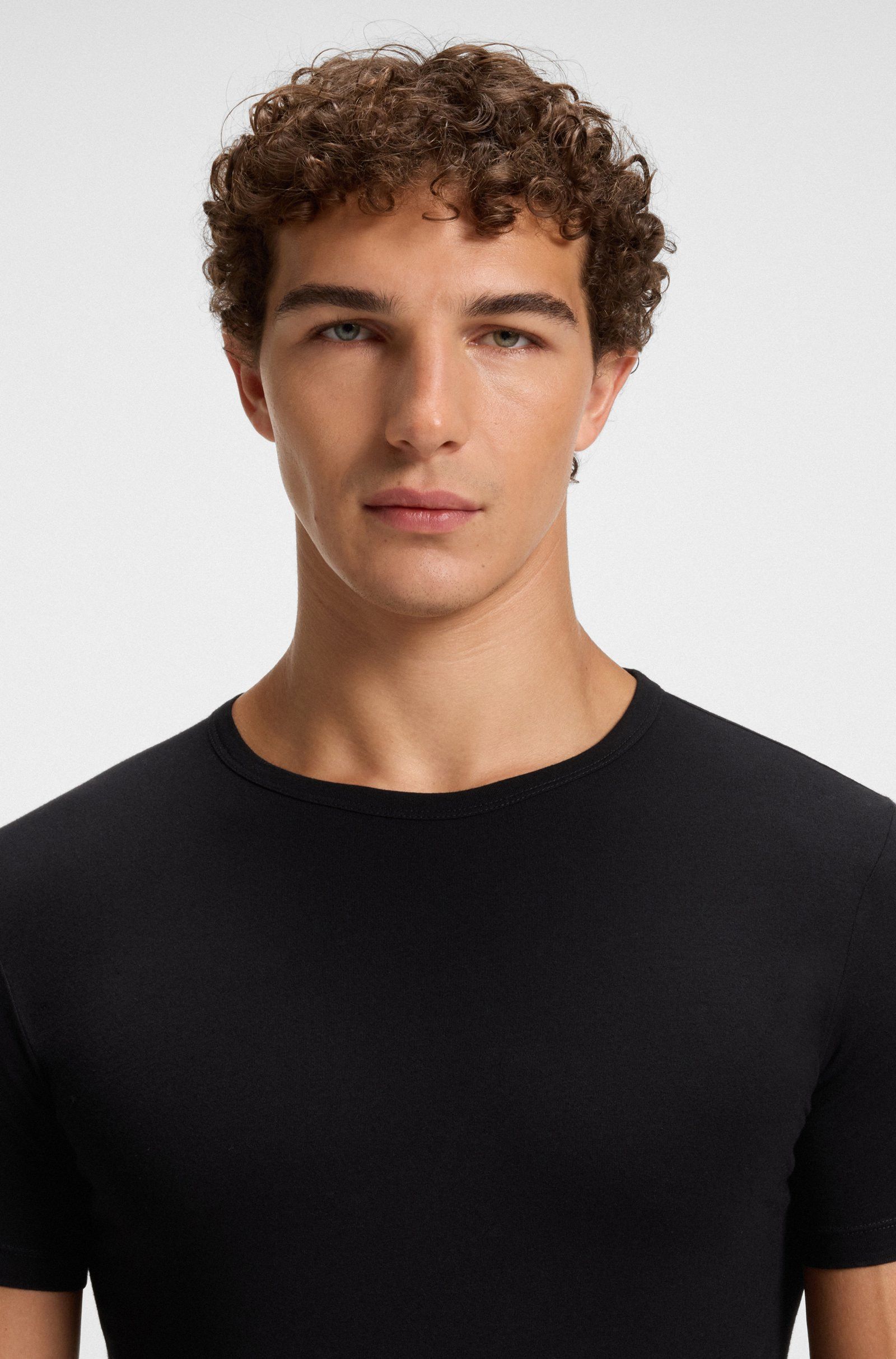 Hugo Boss T-shirt Modern slim fit 2-pack zwart