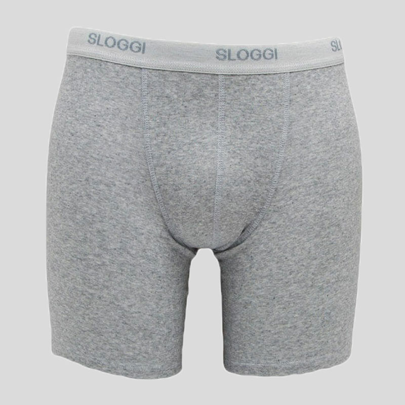 Sloggi boxershort Basic long grijs front