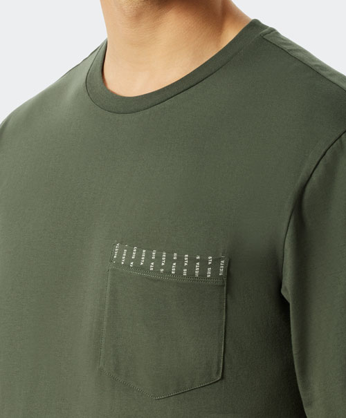 Schiesser Siesta shortama groen zakje