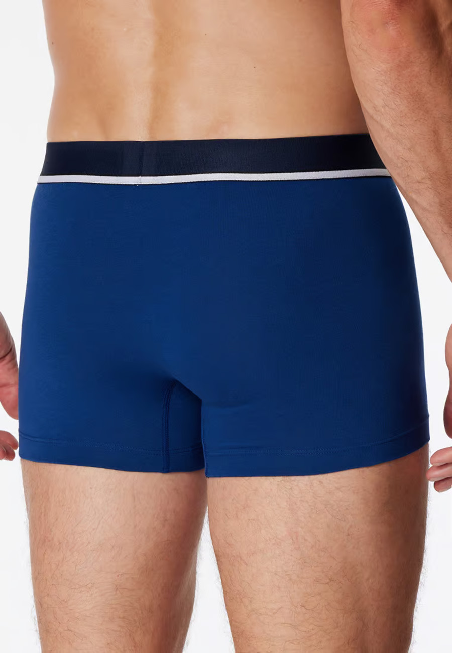 Schiesser Boxershorts 95/5 3-pack blauw-zwart