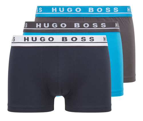 Hugo Boss 3-pack boxershorts blauw-zwart-grijs