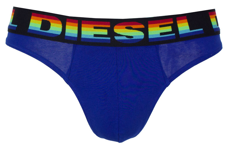 Diesel herenstrings Rainbow 3-pack donkerblauw