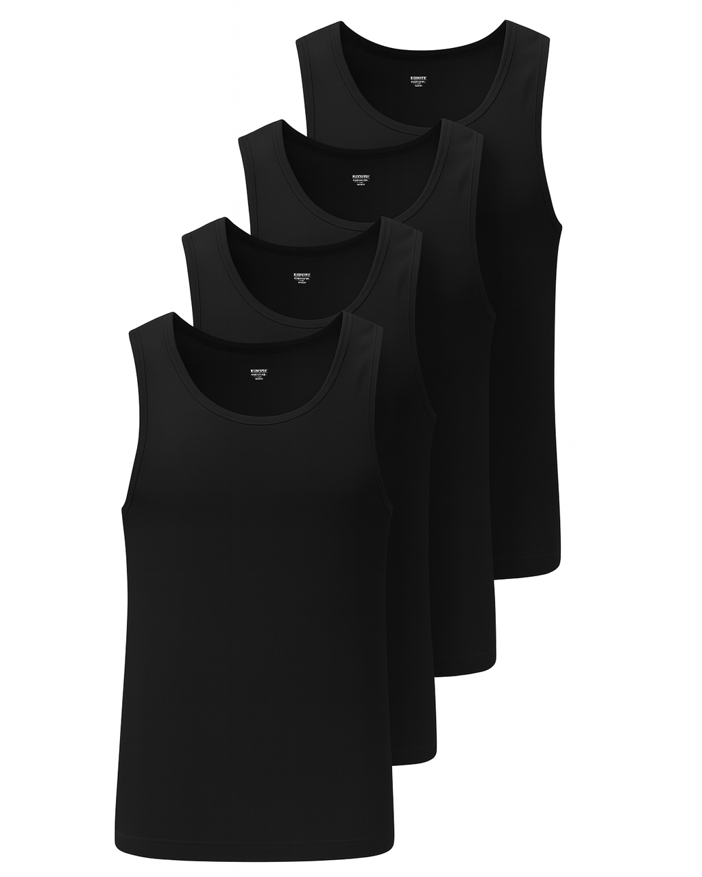 Schiesser hemden Uncover 4-pack zwart