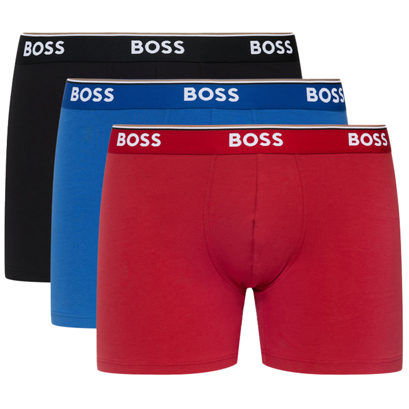 Boss boxershorts Power 3-pack rood-blauw-zwart