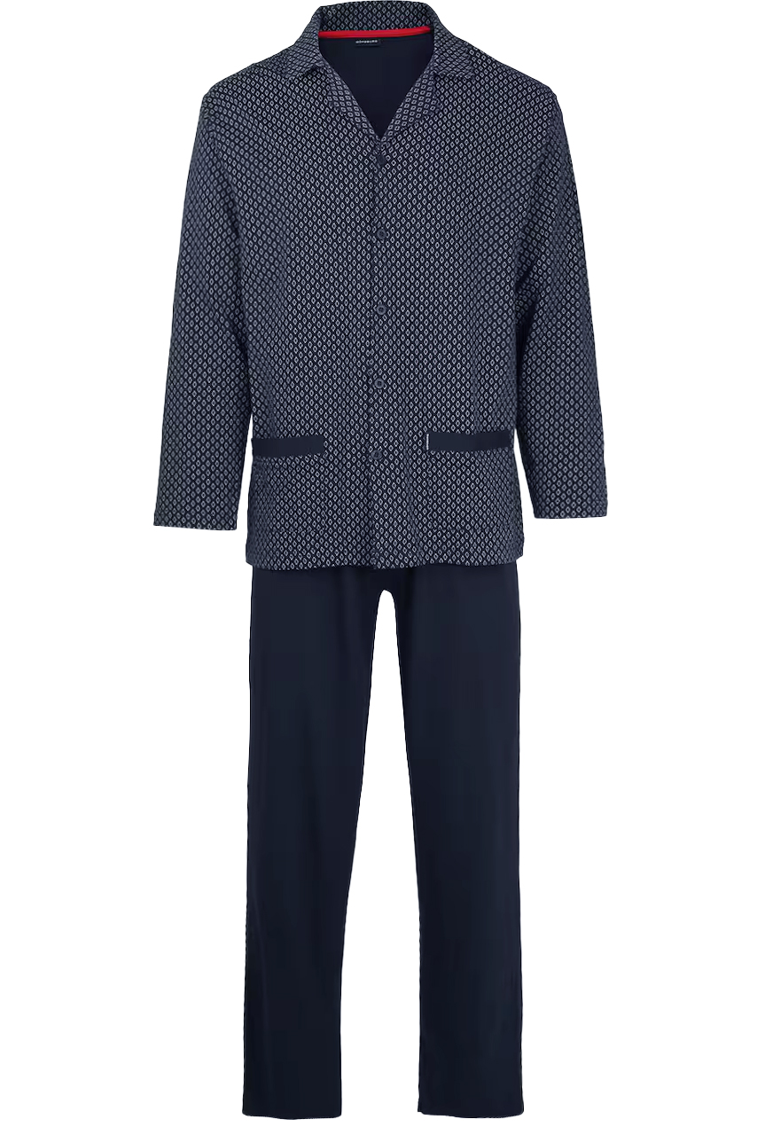 Gotzburg Doorknoop pyjama Manthattan blauw