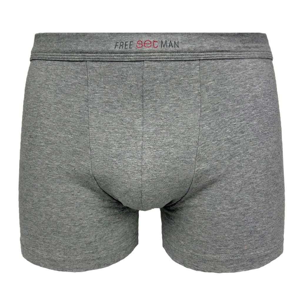 Set Boxershort cotton stretch grijs