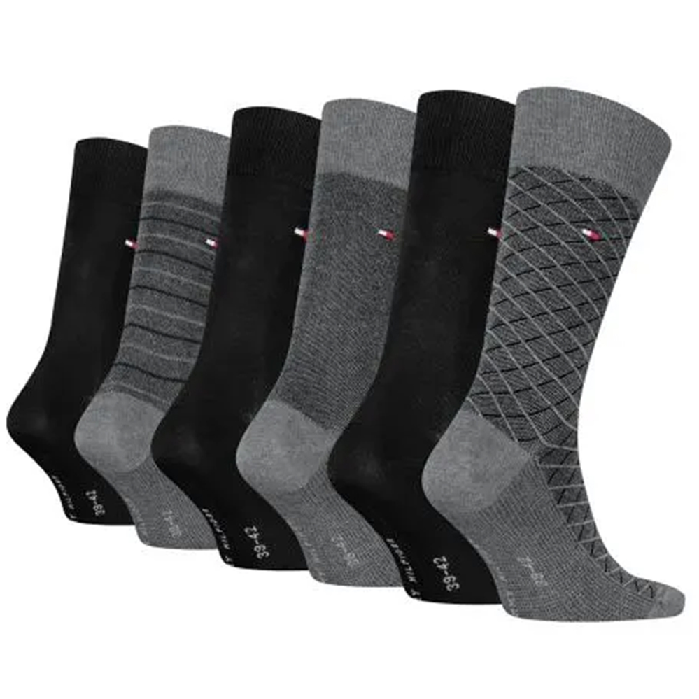 Tommy Hilfiger sokken 6-paar in Giftbox grijs