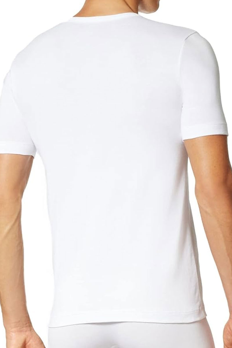 Schiesser T-shirt V-hals Uncover 2-pack wit