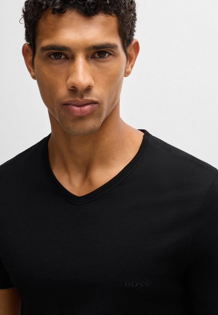 Boss T-shirts V-hals 6-pack zwart