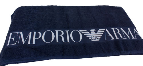 Armani badlaken blauw logo