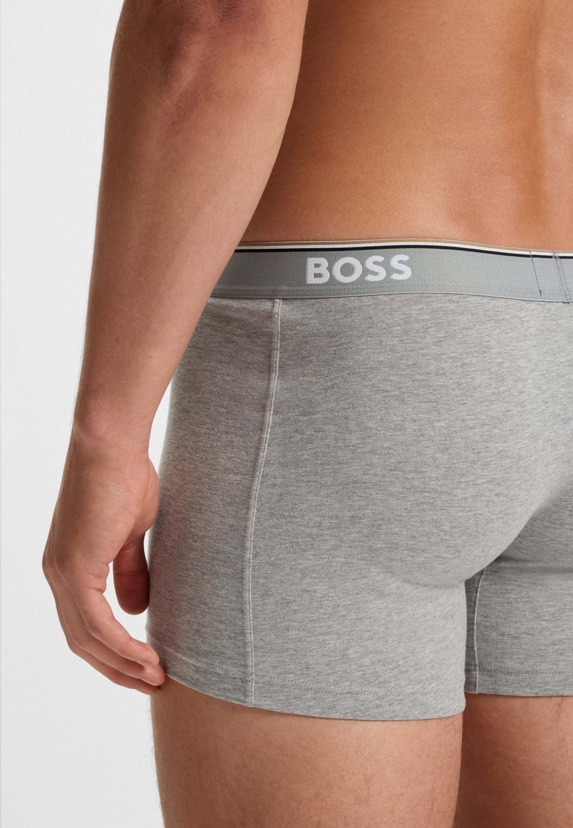 Boss boxershorts Power 3-Pack antraciet-grijs-zwart