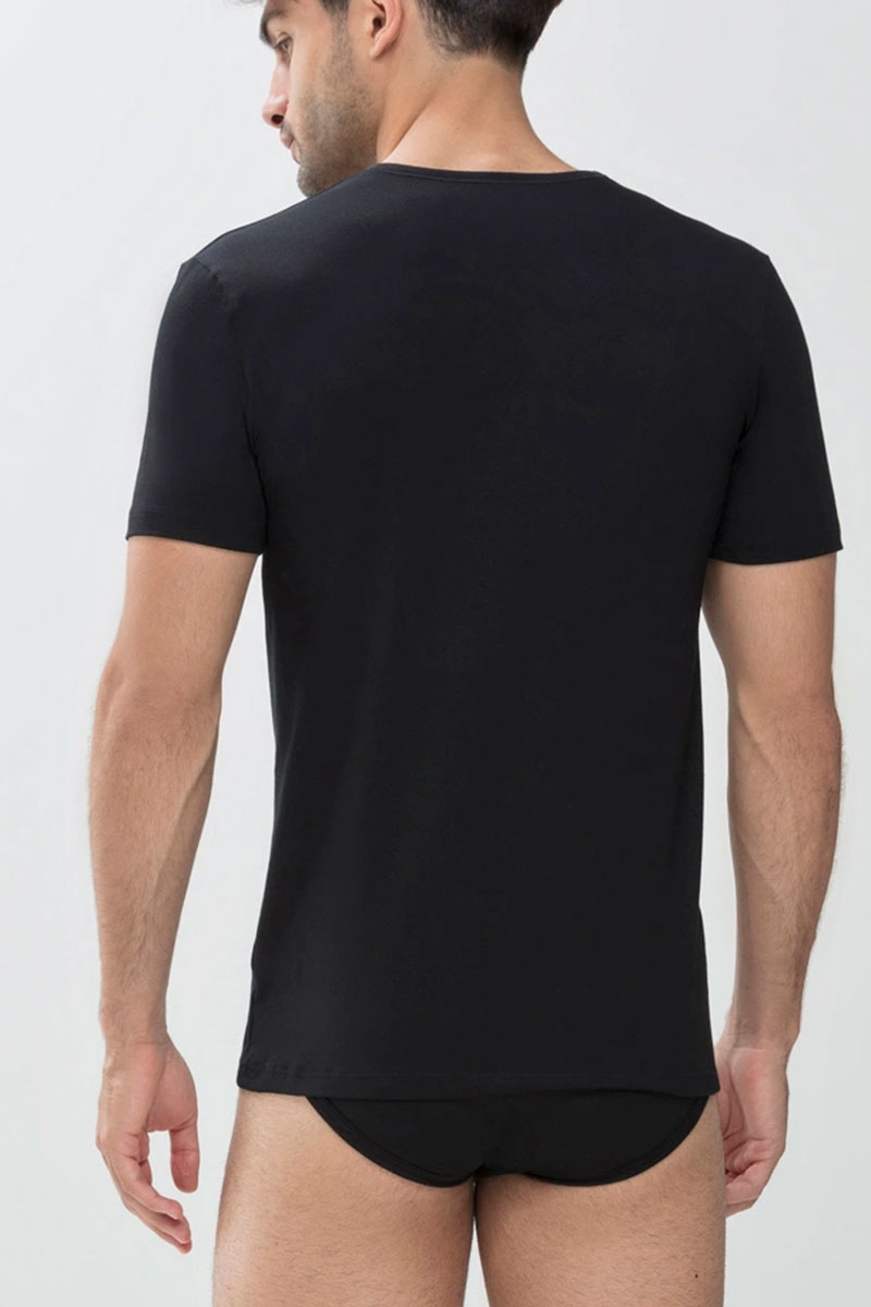 Mey dry cotton T-shirt V-hals zwart