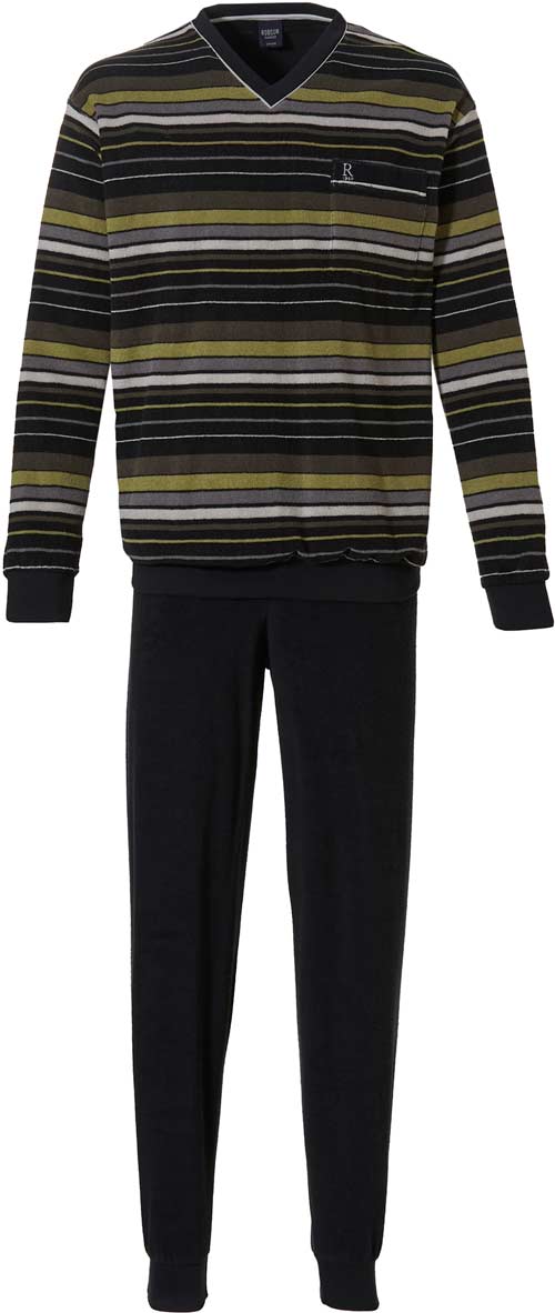 Robson pyjama badstof groen voorkant