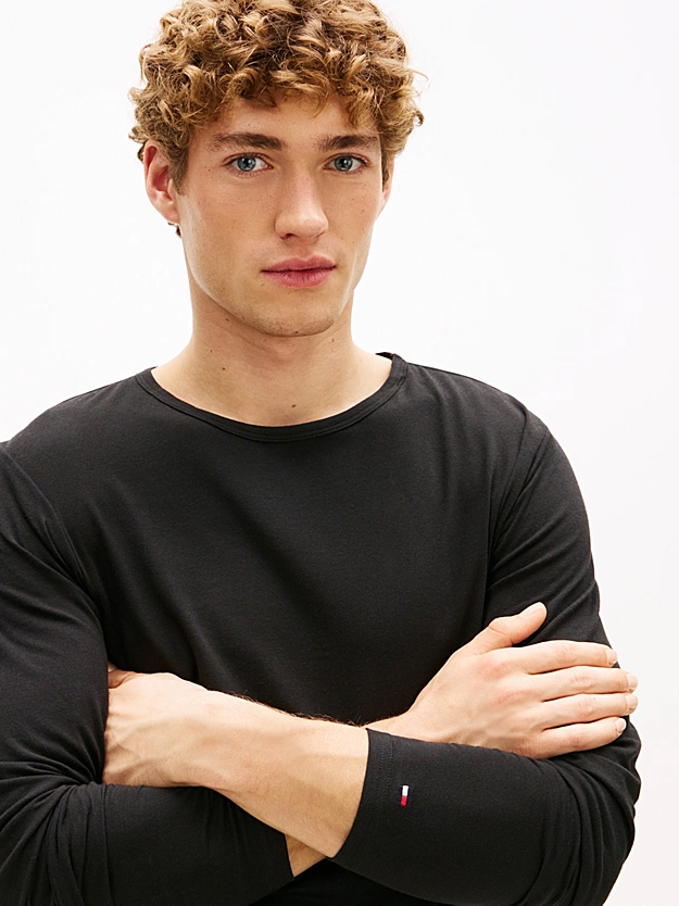 Tommy Hilfiger 3-pack T-shirts lange mouw zwart
